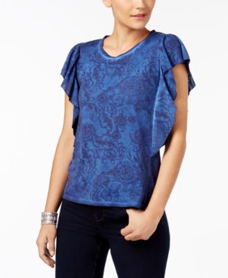Style & Co - Butterfly-Sleeve T-Shirt