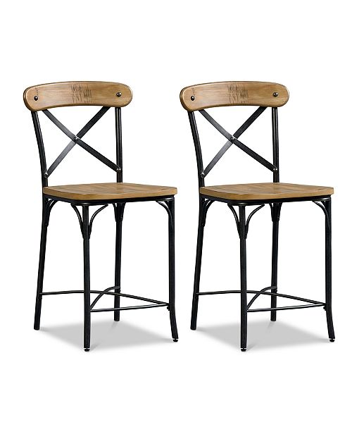 Furniture Jarren X-Back Counter Stool (Set Of 2), Quick ... (500 x 613 Pixel)