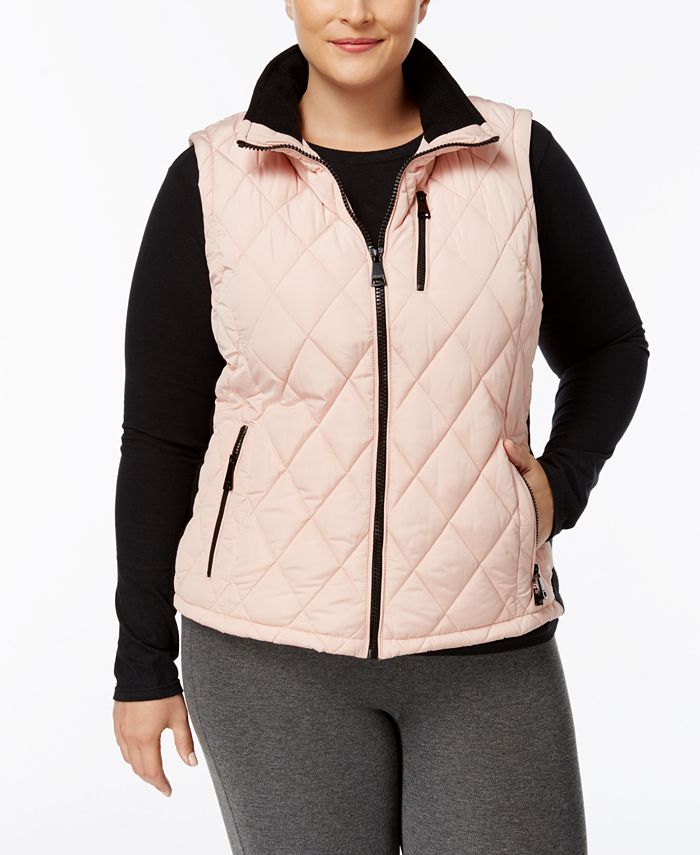 Calvin Klein Plus Size Diamond Quilted Vest Macy s