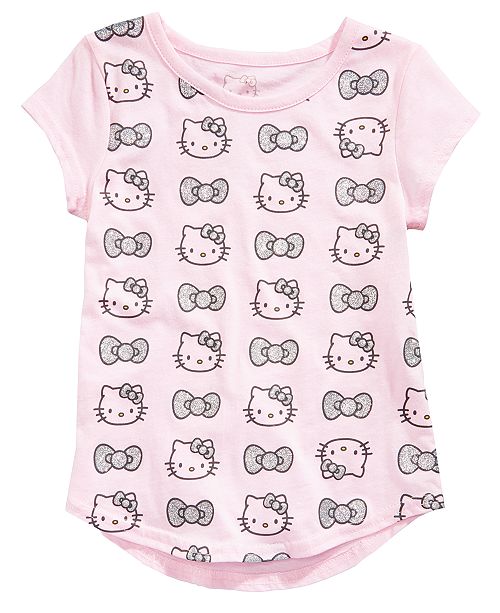 Hello Kitty Toddler Girls Glitter Bows & Heads Cotton T-Shirt & Reviews ...