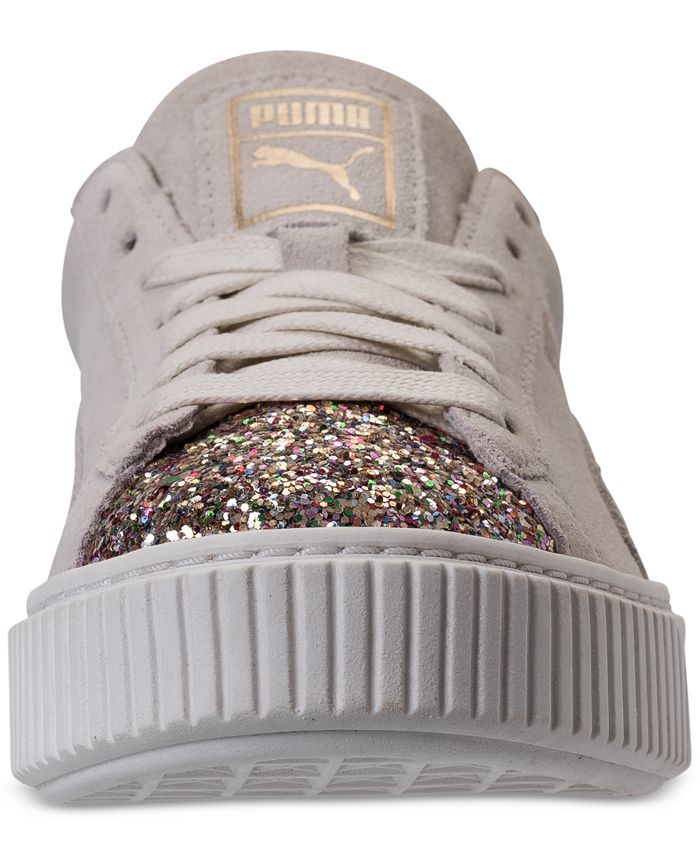 Puma Women's Suede Platform Crushed Gem Casual Sneaker Macy's