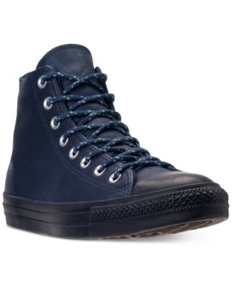 Converse - Men's Chuck Taylor All Star Leather High Top Casual Sneakers from Finish Line