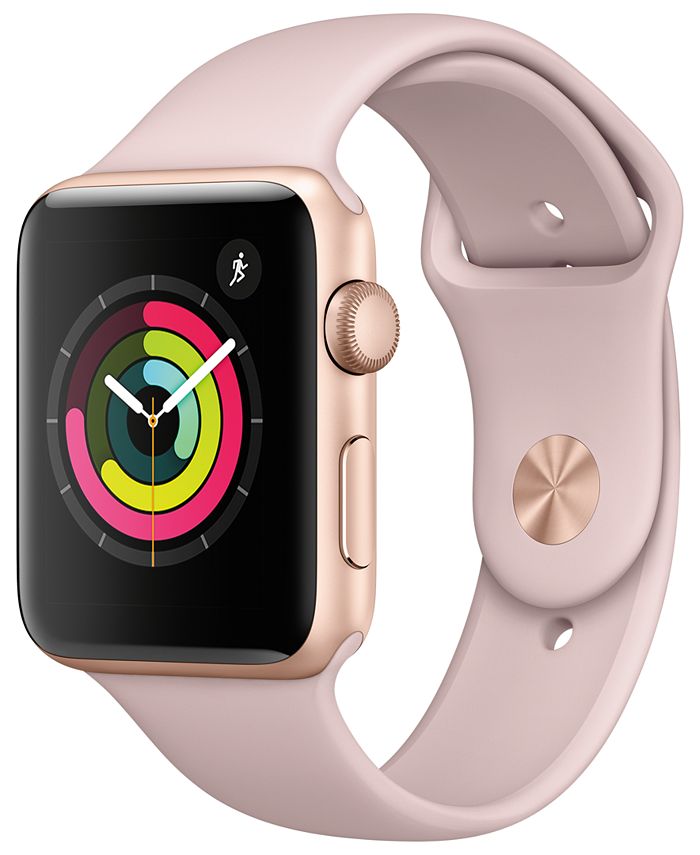 Apple Watch Series 3 (GPS), 42mm Gold Aluminum Case with Pink Sand ...