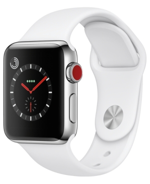 Apple Watch Series 3 Gps Cellular 38mm Silver Aluminum Case With White Sport Band Series3