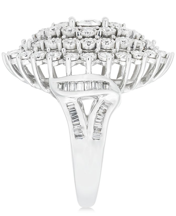 Macy's Diamond BezelSet Cluster Ring (2 ct. t.w.) in 14k White Gold