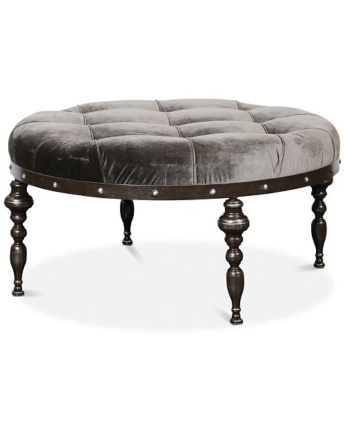 Stylecraft Damour Round Ottoman Reviews Furniture Macy S