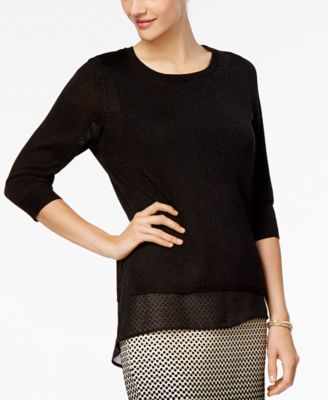 NY Collection - Layered-Look Sweater