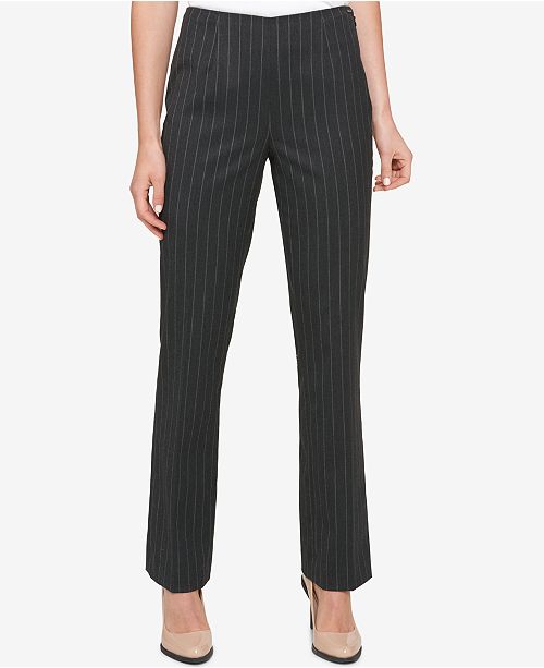 Dkny Side Zip Pinstripe Pants Reviews Pants Leggings Women