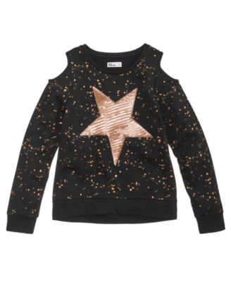 Epic Threads - Sequin Star Cold-Shoulder Top, Big Girls (7-16)