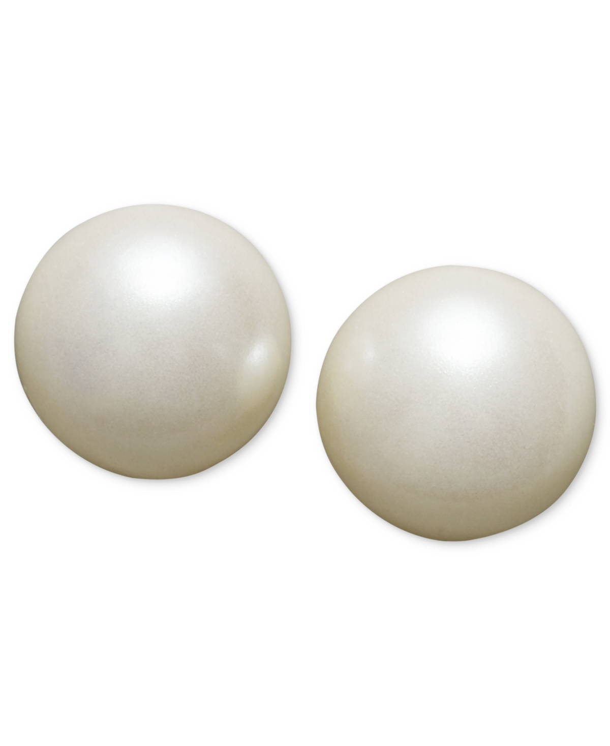 Silver-Tone Imitation Pearl (8mm) Stud Earrings, Created for Macy's - White