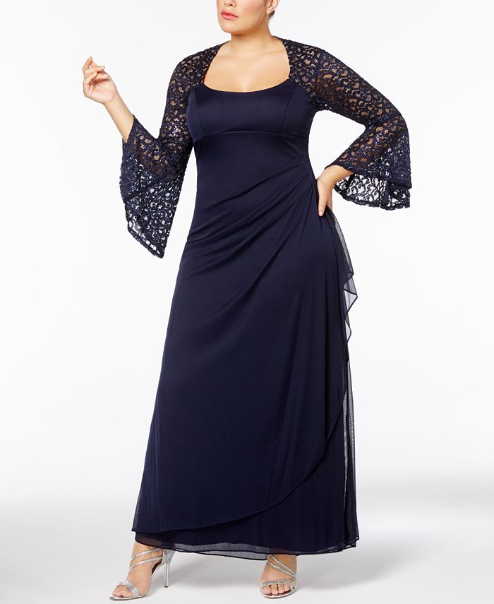 xscape embellished ruched gown