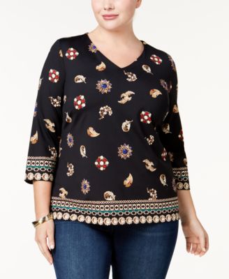Charter Club - Plus Size Printed Top