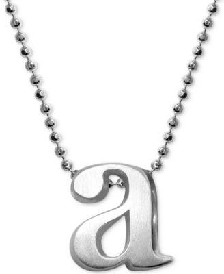 alex woo initial necklace silver