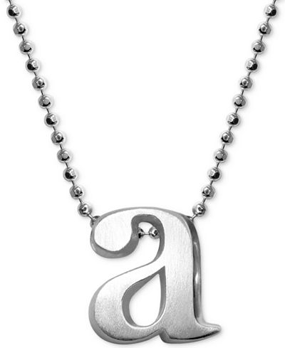 initial sterling silver pendant main woo alex letter necklace