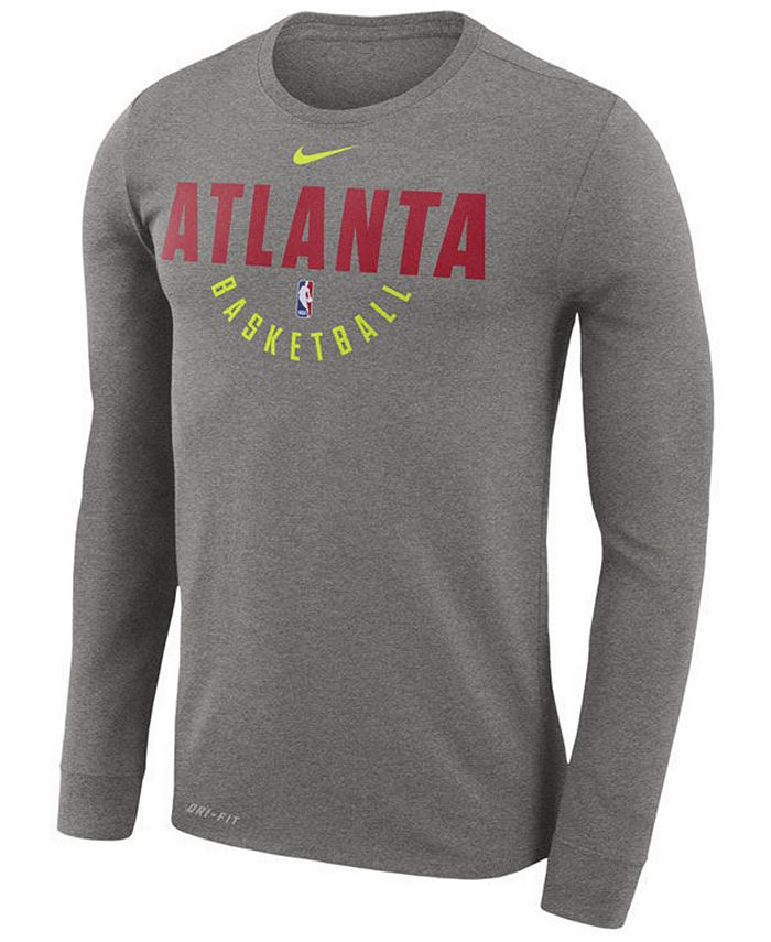 Nike Men's Atlanta Hawks Dri-FIT Cotton Practice Long Sleeve T