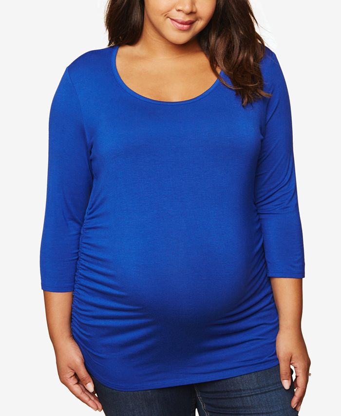 Motherhood Maternity Plus Size Ruched Top & Reviews Maternity Women
