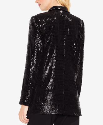 Vince Camuto Notched-Collar Sequined Blazer