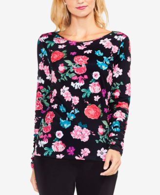 Vince Camuto Floral-Print Top - Macy's