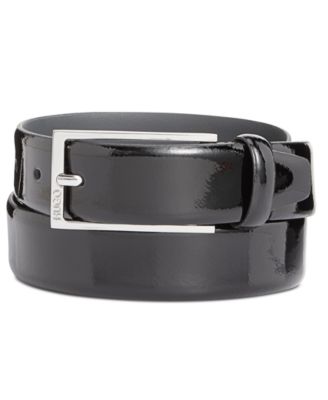 mens patent belt