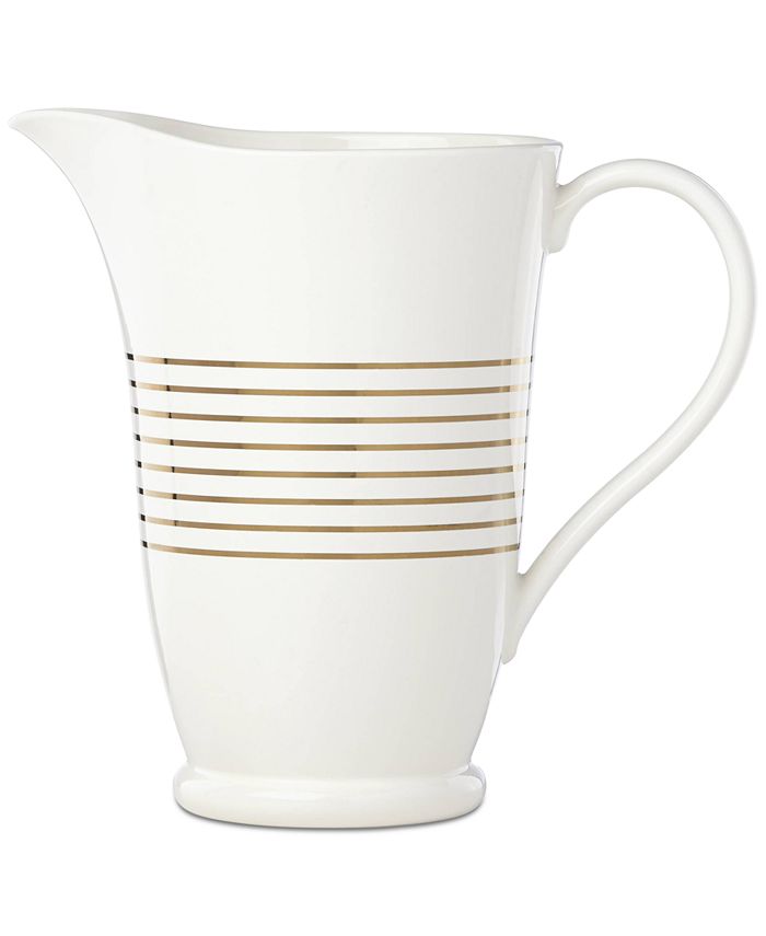 kate spade new york Charles Lane™ GoldTone Stripe Accents Pitcher