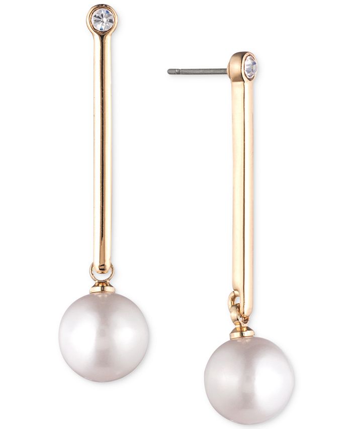 Lauren Ralph Lauren GoldTone Pavé & Imitation Pearl Linear Drop