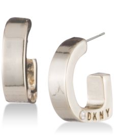 Logo 1/2" Huggie Hoop Earrings, Created for Macy's