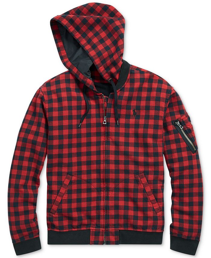 Polo Ralph Lauren Men's Hooded Bomber Jacket - Macy's
