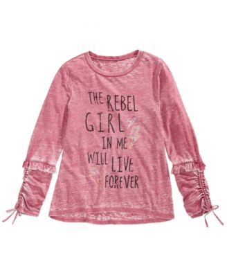 Kandy Kiss - Lace-Up Sleeve T-Shirt, Big Girls (7-16)