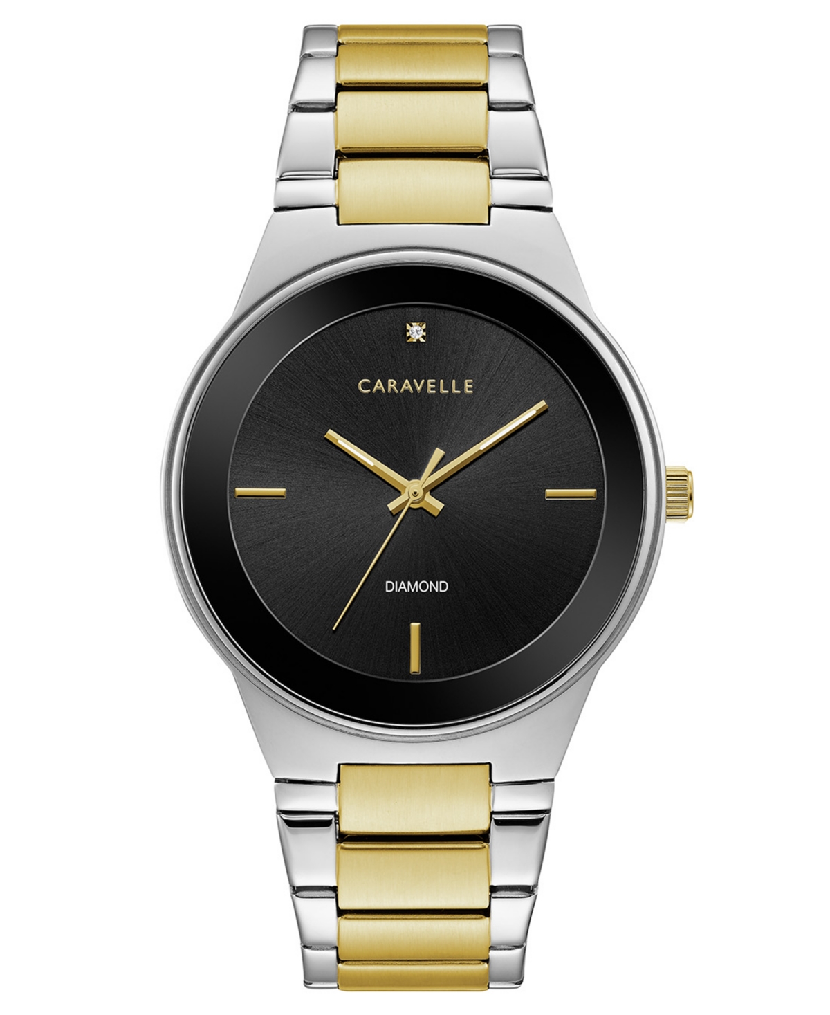 Caravelle Designed by Bulova Men's Diamond-Accent Two-Tone Stainless Steel Bracelet Watch 40mm Women's Shoes