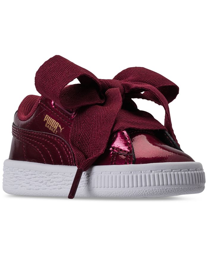 Toddler Girls' Basket Glam Casual Sneakers from Finish Line - Macy's