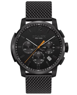 Coach New York bleecker men’s black leather deals Watch