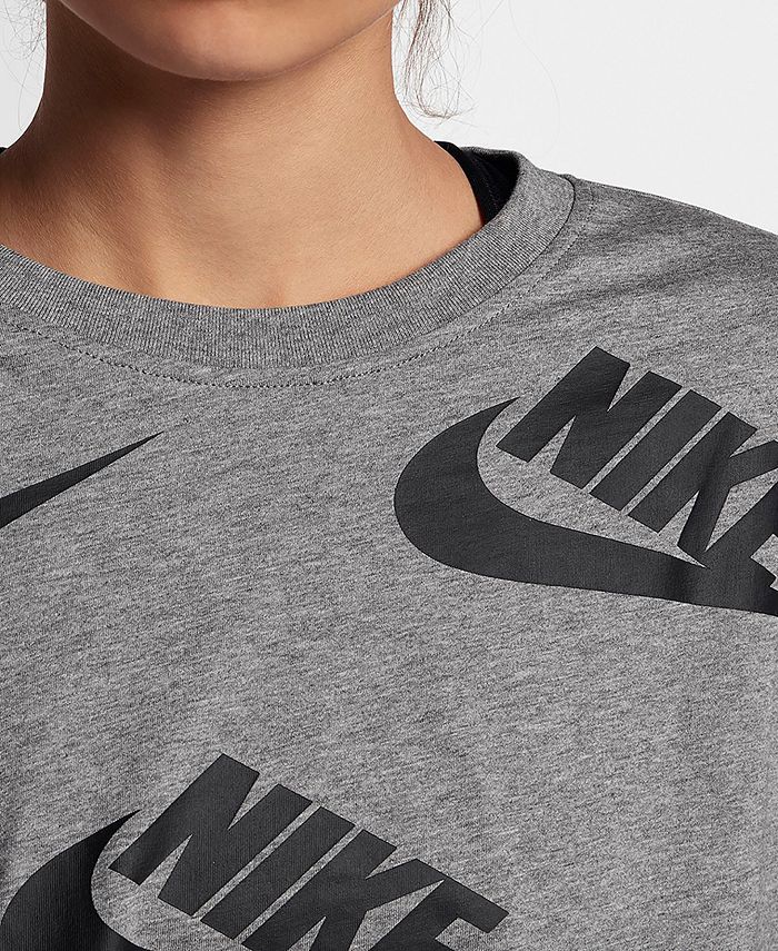 Nike Sportswear Futura Cotton Cropped Top & Reviews - Tops - Women - Macy's