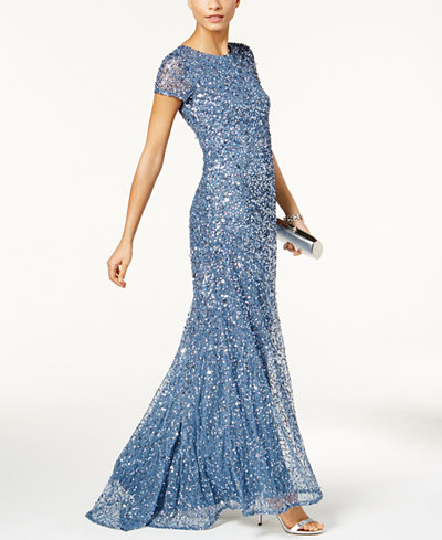 Adrianna Papell Beaded Ombré Gown - Dresses - Women - Macy&#39;s