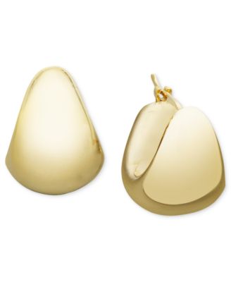 Bold Hoop Earrings in 14k Gold or White Gold