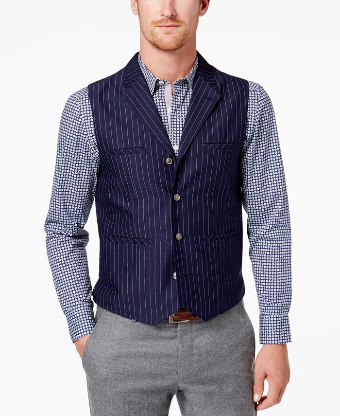 ConStruct Con.Struct Men's Pinstripe Vest, Created for Macy's - Macy's