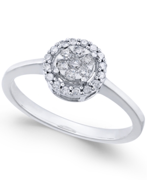 image of Diamond Cluster Promise Ring (1/4 ct. t.w.) in White Gold