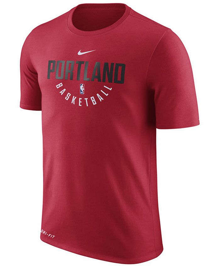 Nike Men's Portland Trail Blazers Dri-FIT Cotton Practice T-Shirt - Macy's