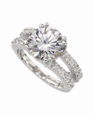 Charter Club Macy's Cz Wedding Sets Charter Club Silver Plated Cubic  Zirconia Ring, Created For Macy's
