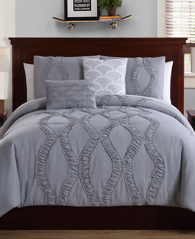 Ellison First Asia Megan 5-Pc. Queen Comforter Set ...