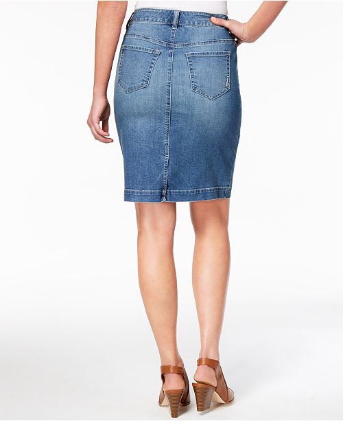 Style & Co Petite 5Pocket Denim Skirt, Created for Macy's & Reviews