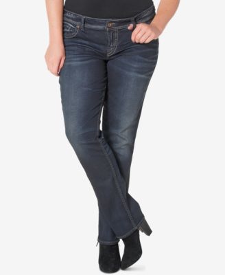 Silver Jeans Co. Plus Size Suki Slim Bootcut Jeans & Reviews - Jeans - Plus  Sizes - Macy's