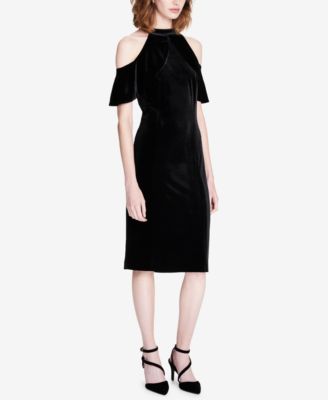 Calvin Klein Velvet Cold-Shoulder Dress