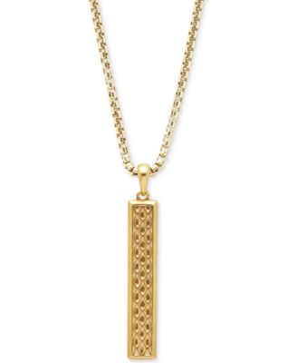 men's vertical gold bar necklace