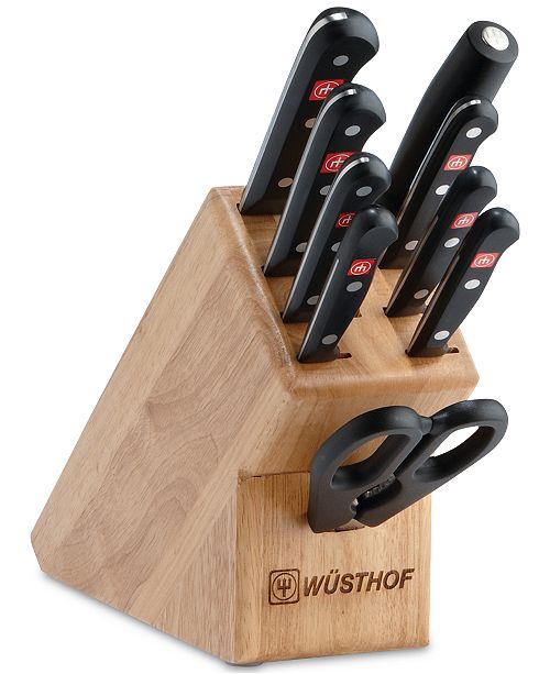 Wüsthof Gourmet 10 Piece Knife Block Set Cutlery & Knives Kitchen
