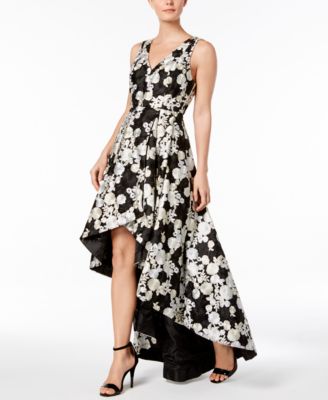 calvin klein floral high low dress