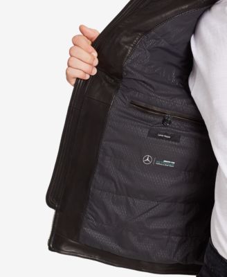 Hugo Boss Men's Mercedes-Benz Leather Jacket - Macy's