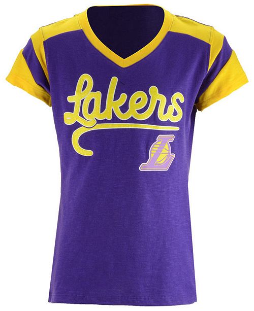 5th Ocean Los Angeles Lakers Contrast Slub T Shirt Girls 4 16 Reviews Sports Fan Shop By Lids Men Macy S