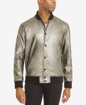Kenneth Cole Reaction Men's Metallic Bomber Jacket