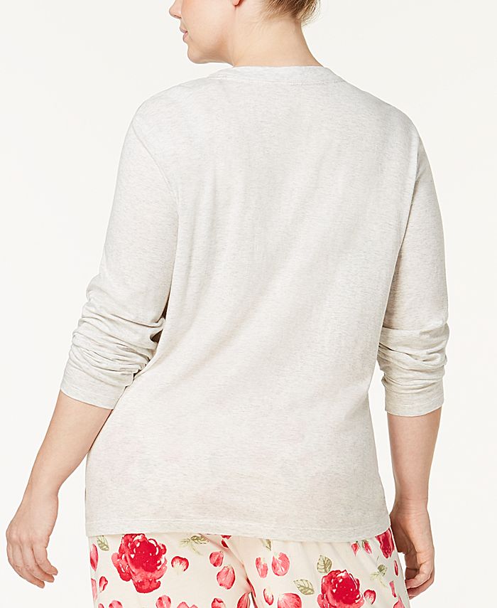 Hue Plus Size HeartGraphic Pajama Top Macy's