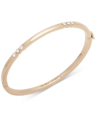 Ivanka Trump - Gold-Tone Crystal Hinged Bangle Bracelet